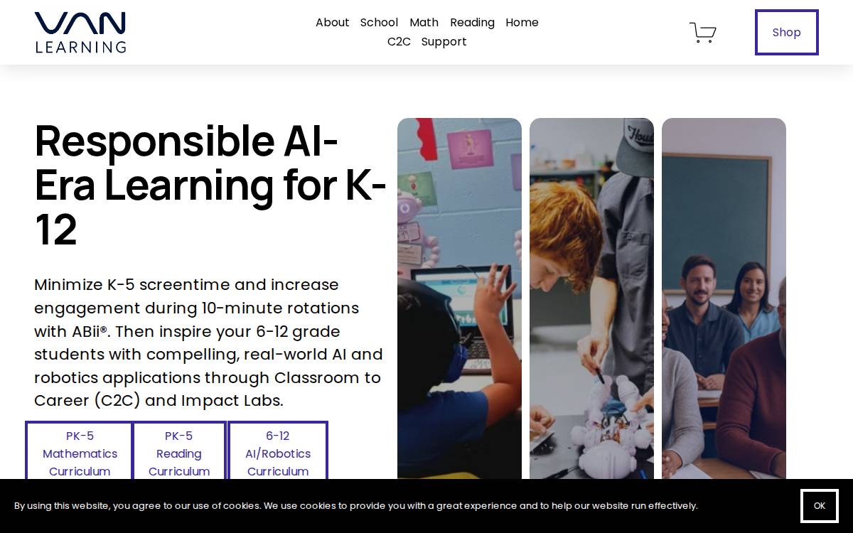 Van Robotics website preview