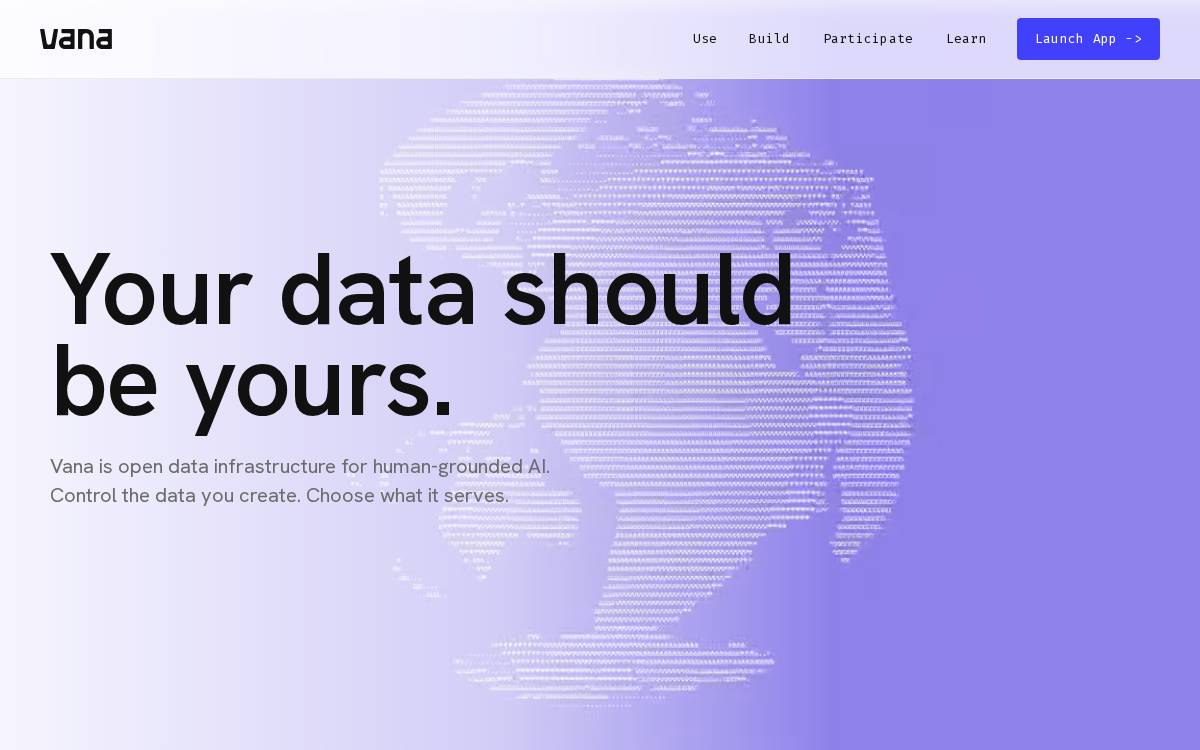 Vana website preview