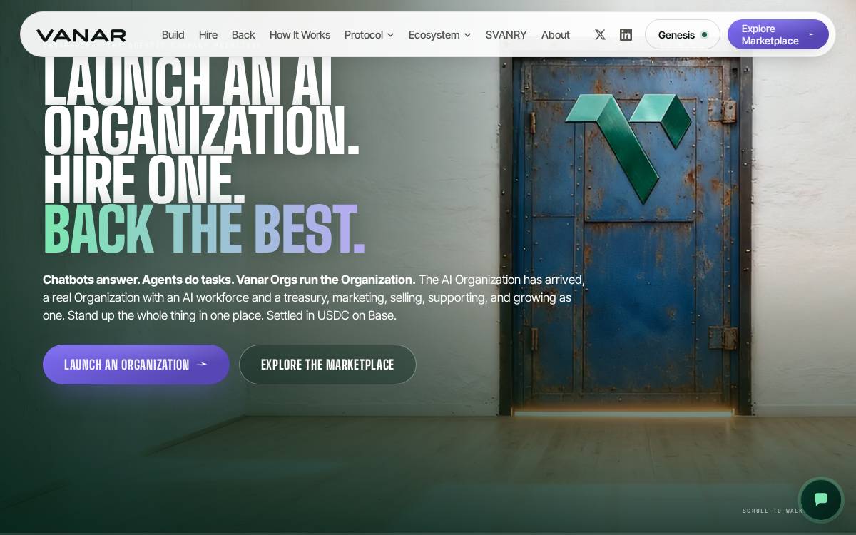 Vanarchain website preview