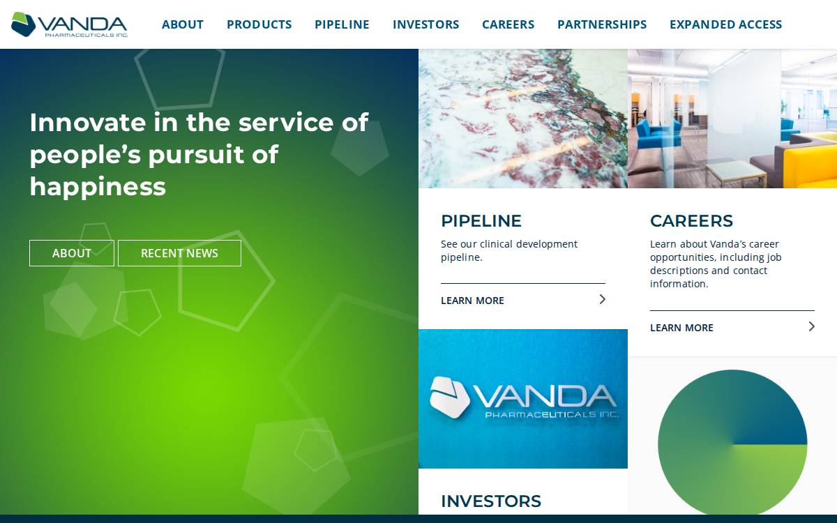 Vanda website preview