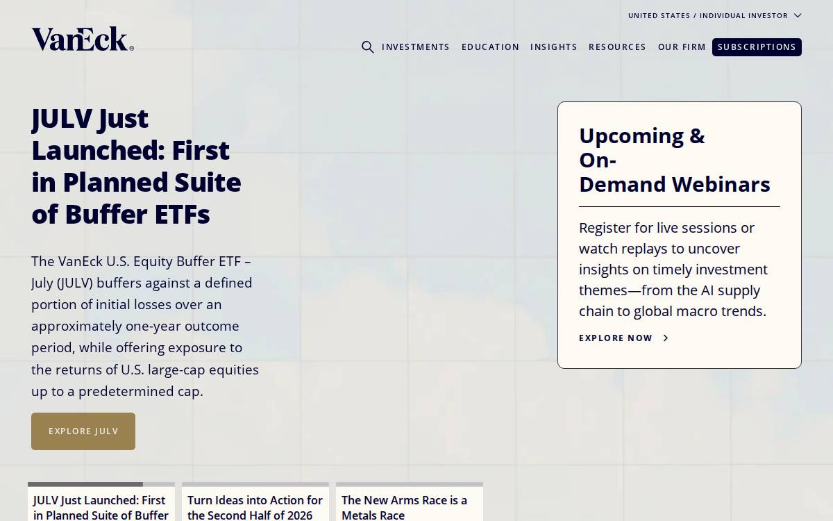VanEck Ventures website preview