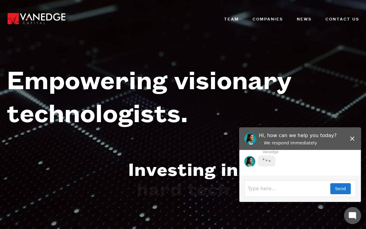 Vanedge Capital website preview