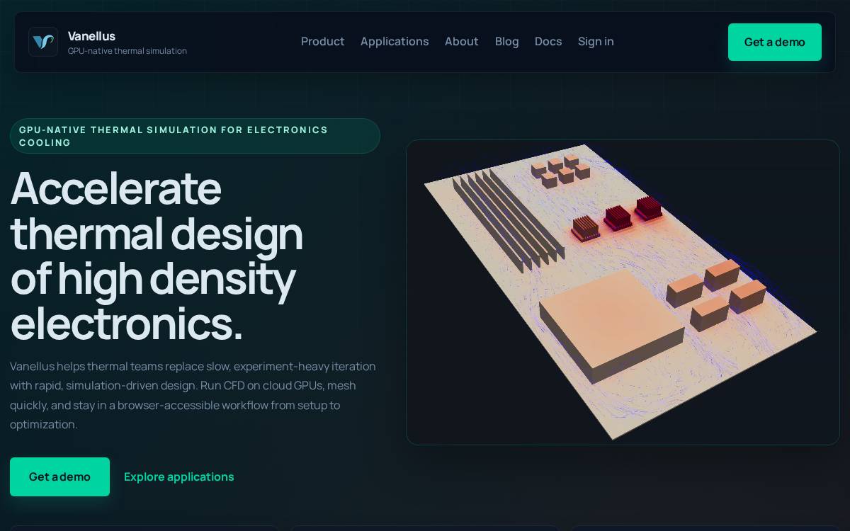 Vanellus website preview