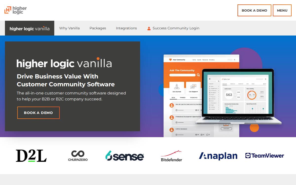 Vanilla Forums website preview