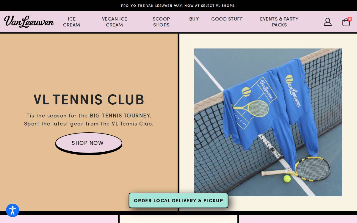 Van Leeuwen Ice Cream website preview