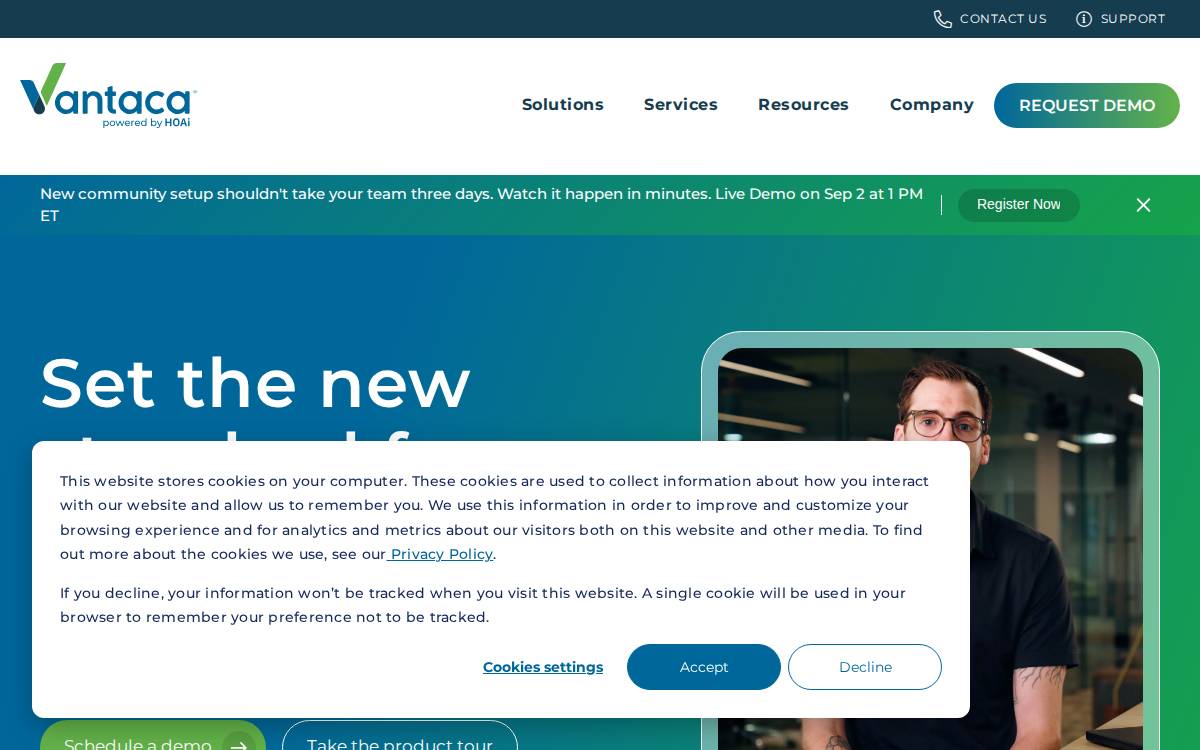 Vantaca website preview