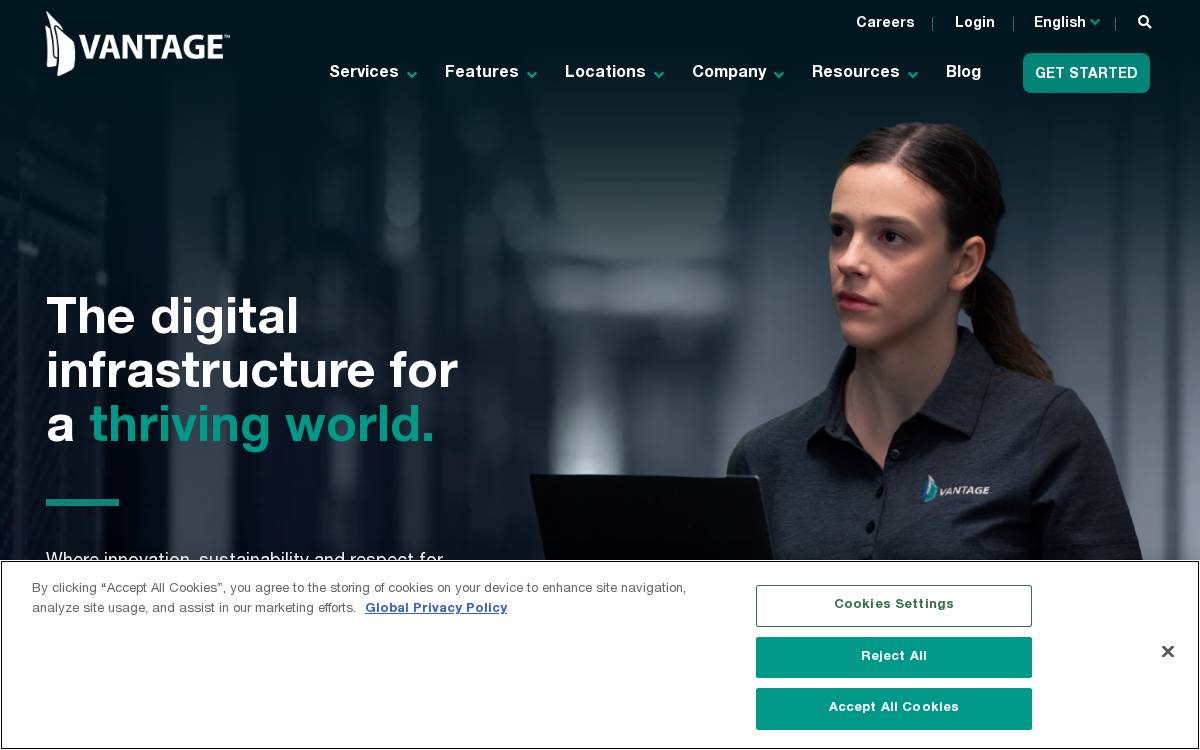 Vantage Dc website preview