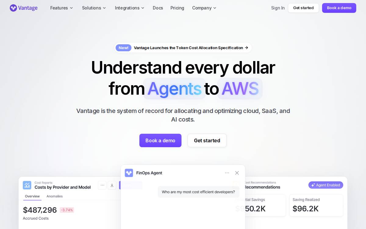 Vantage website preview