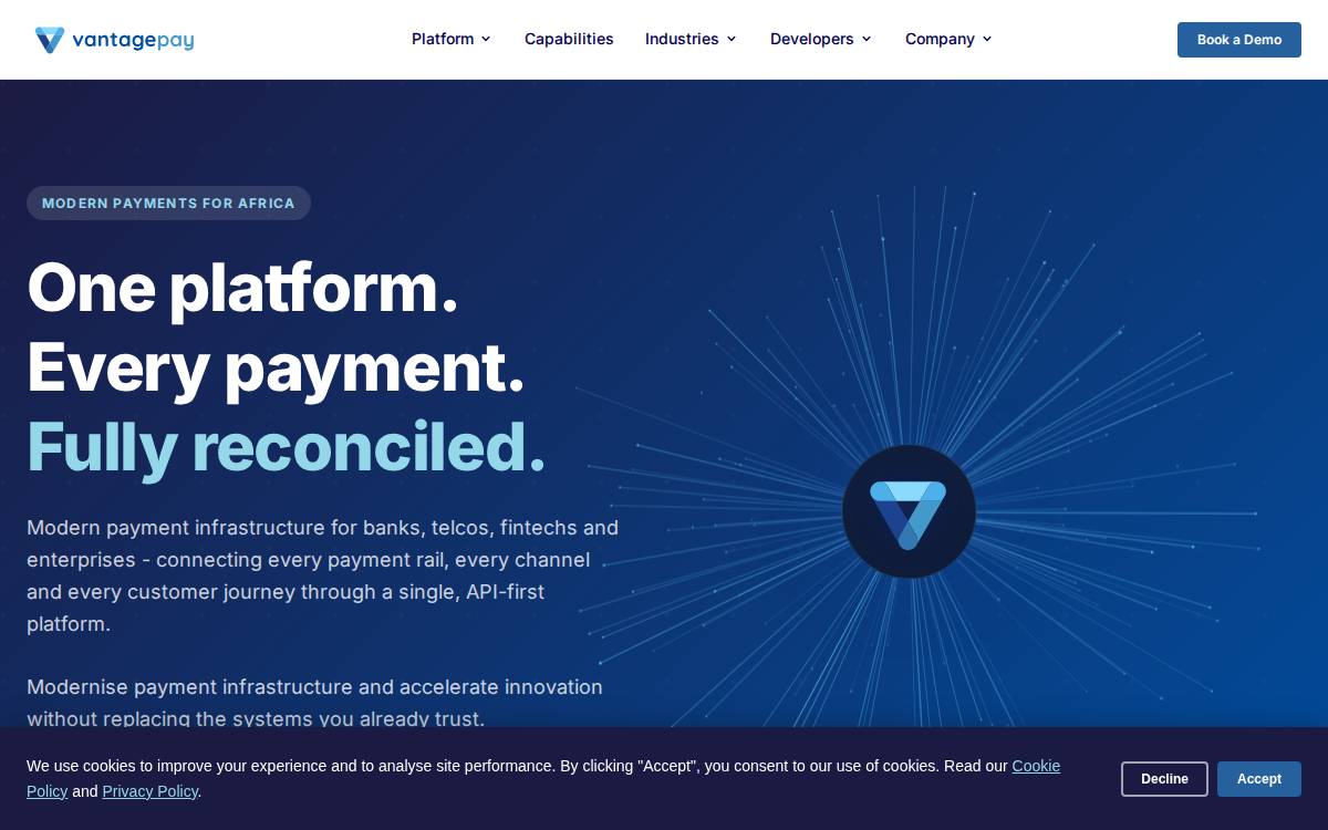 VantagePay website preview