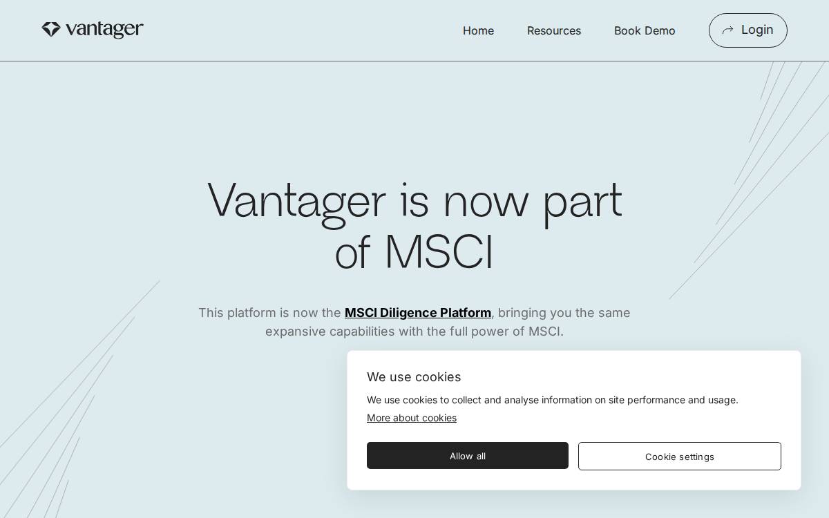 Vantager website preview