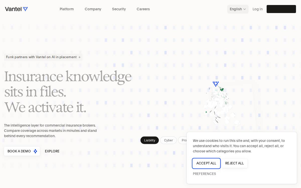 Vantel website preview