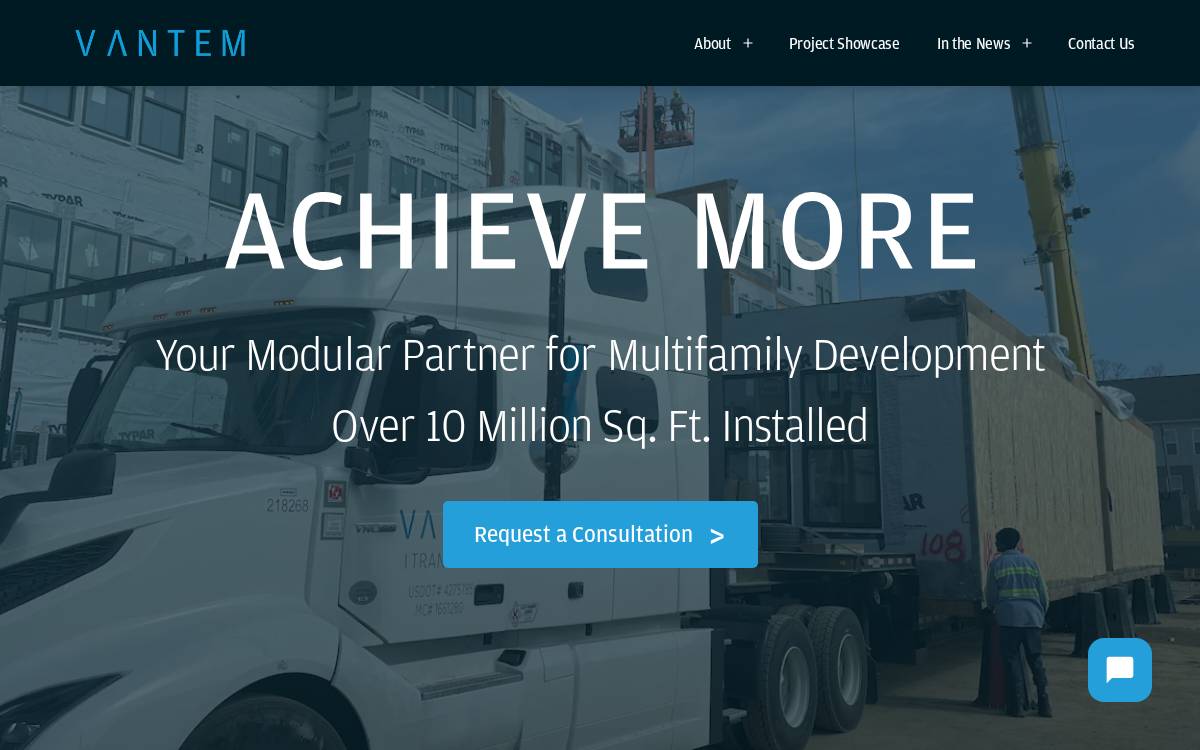 Vantem website preview