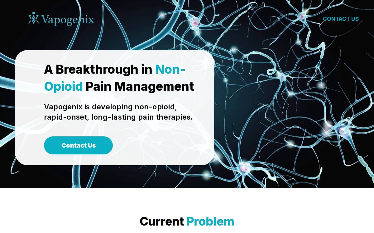 Vapogenix website preview