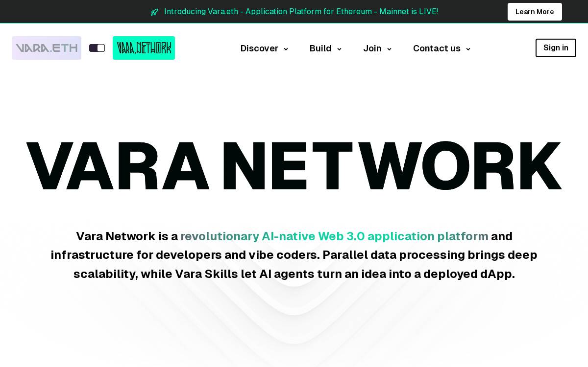 Vara website preview