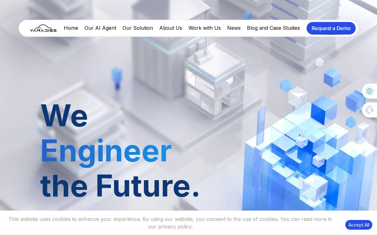 Varadise website preview
