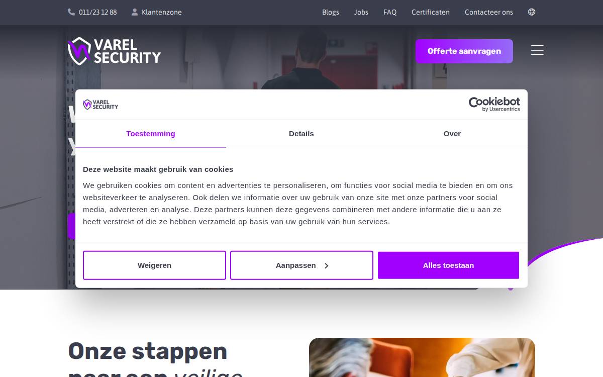Varel Security website preview