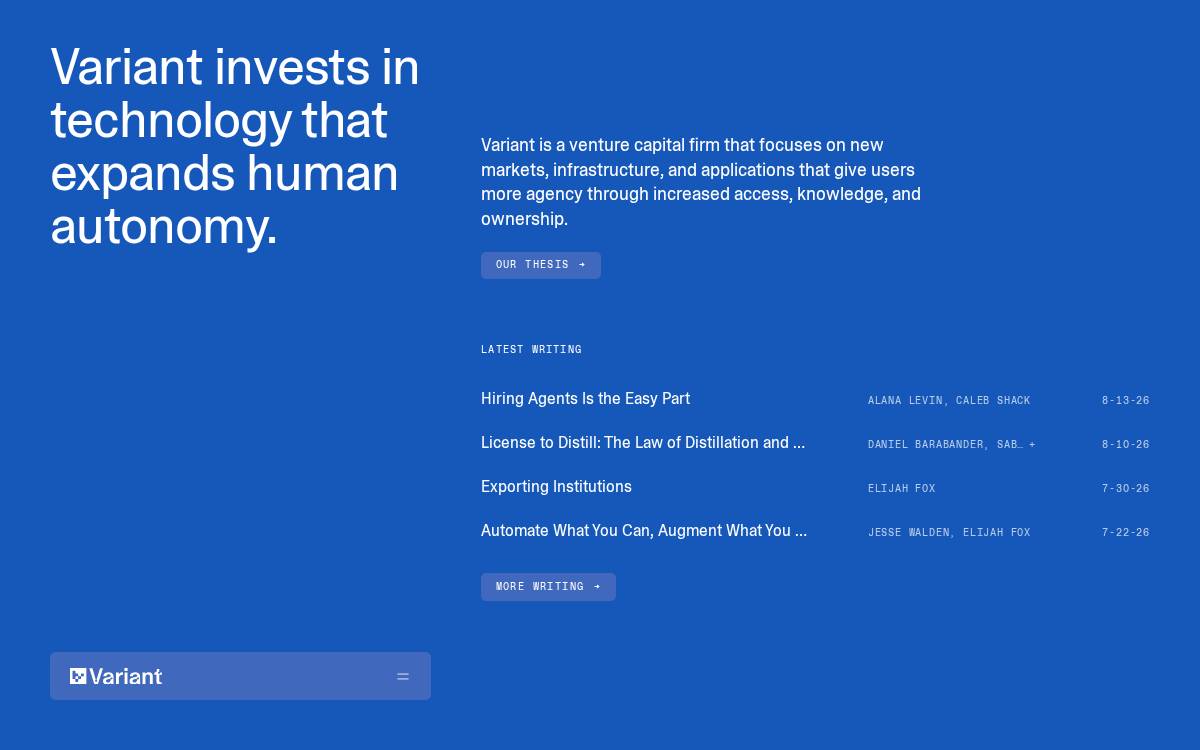 Variant website preview