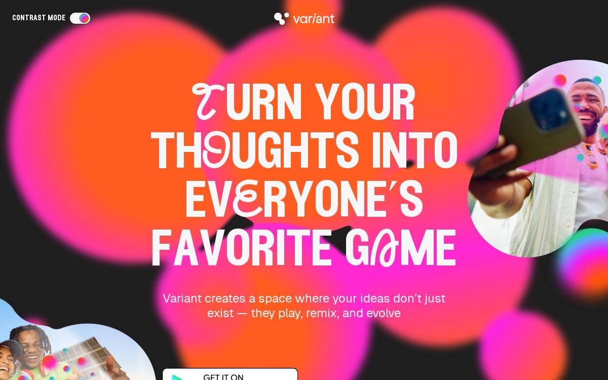 Variant AI website preview