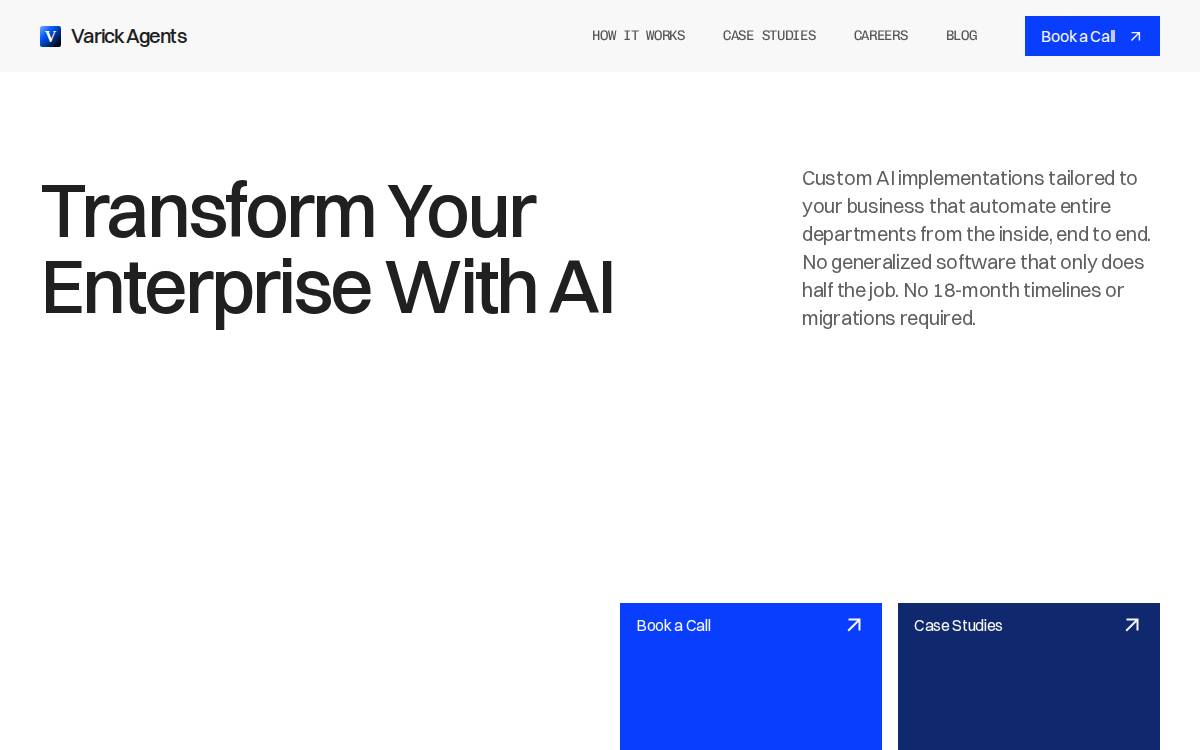 Varick Agents website preview