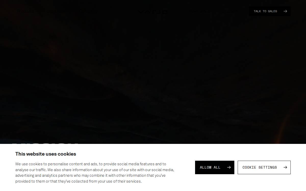 Varjo website preview