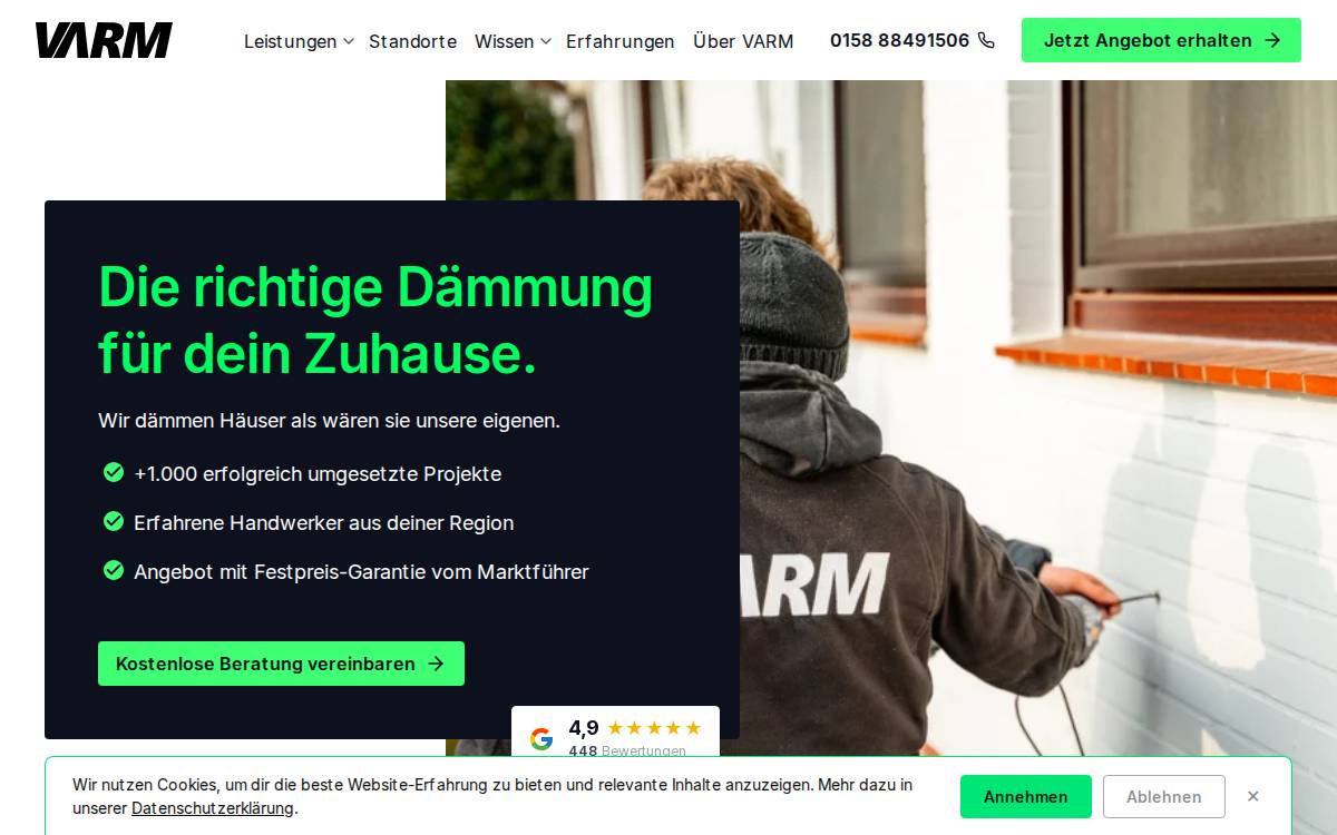 VARM website preview