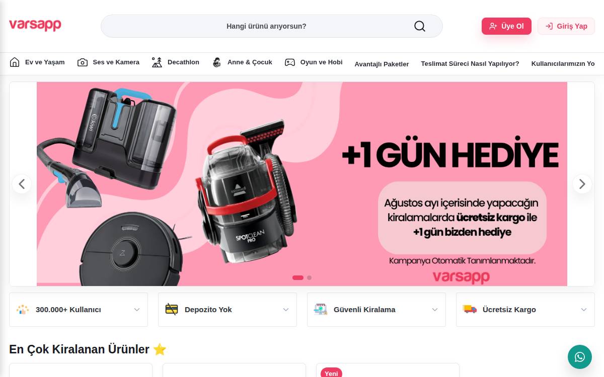 Varsapp website preview