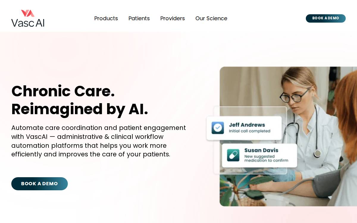 VascAI website preview