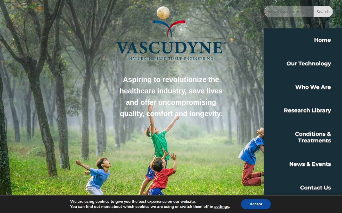 Vascudyne website preview