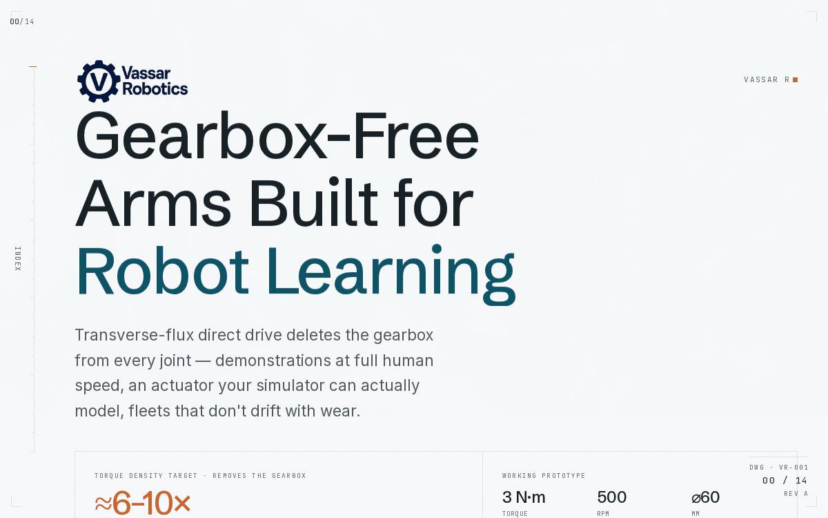 Vassar Robotics website preview