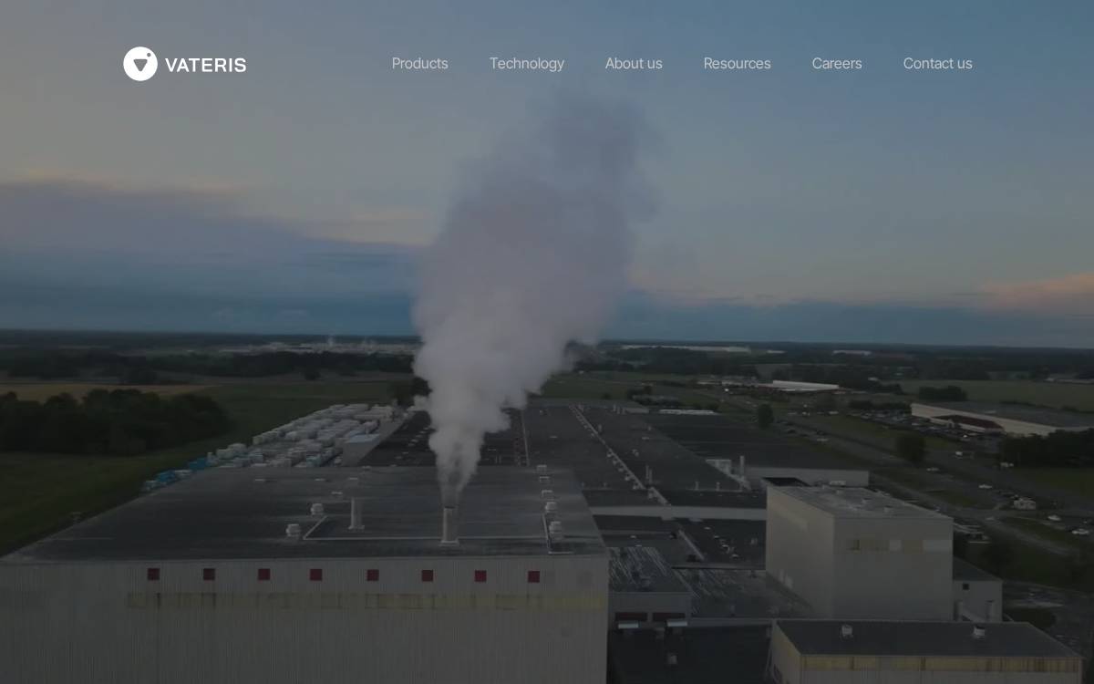 Vateris website preview