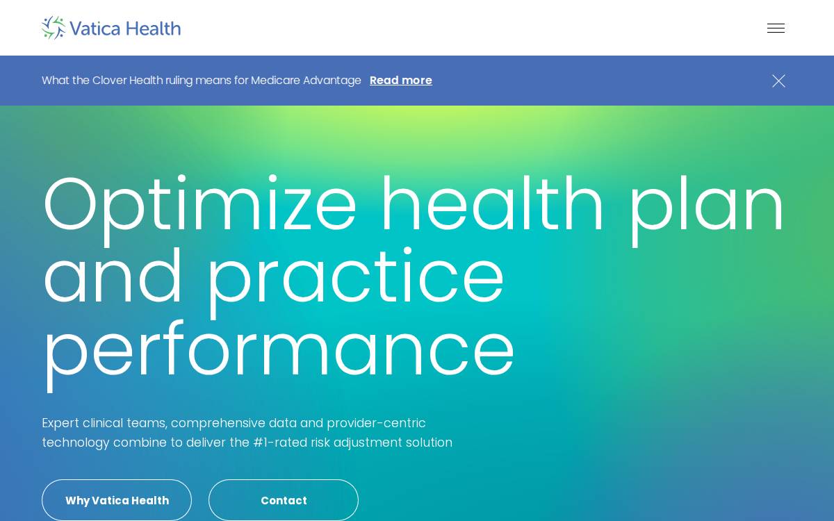 Vatica Health website preview