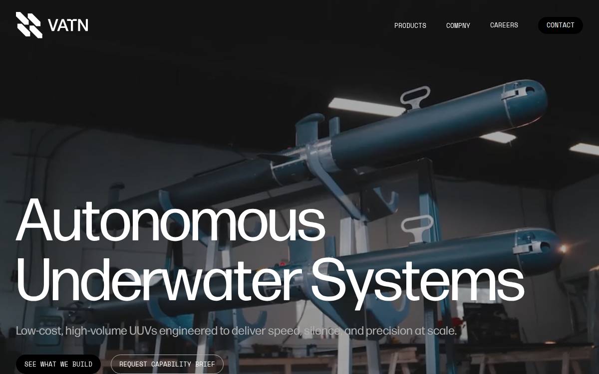 Vatn Systems website preview