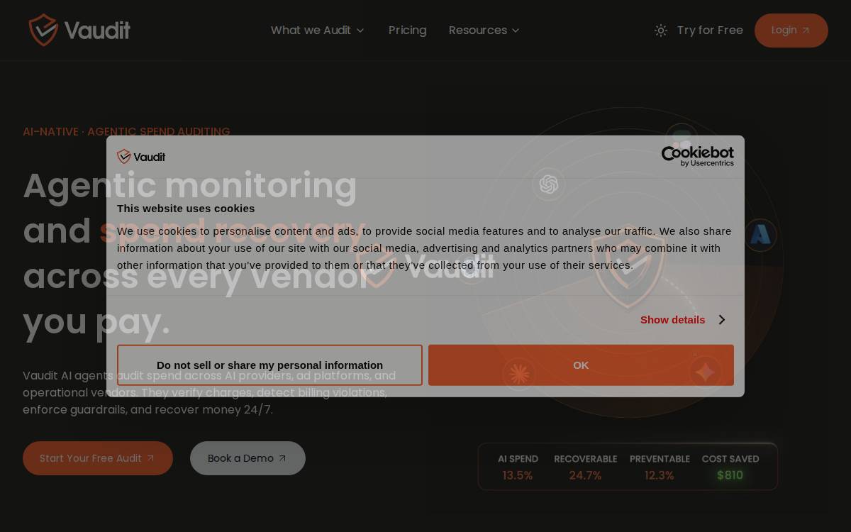 Vaudit website preview