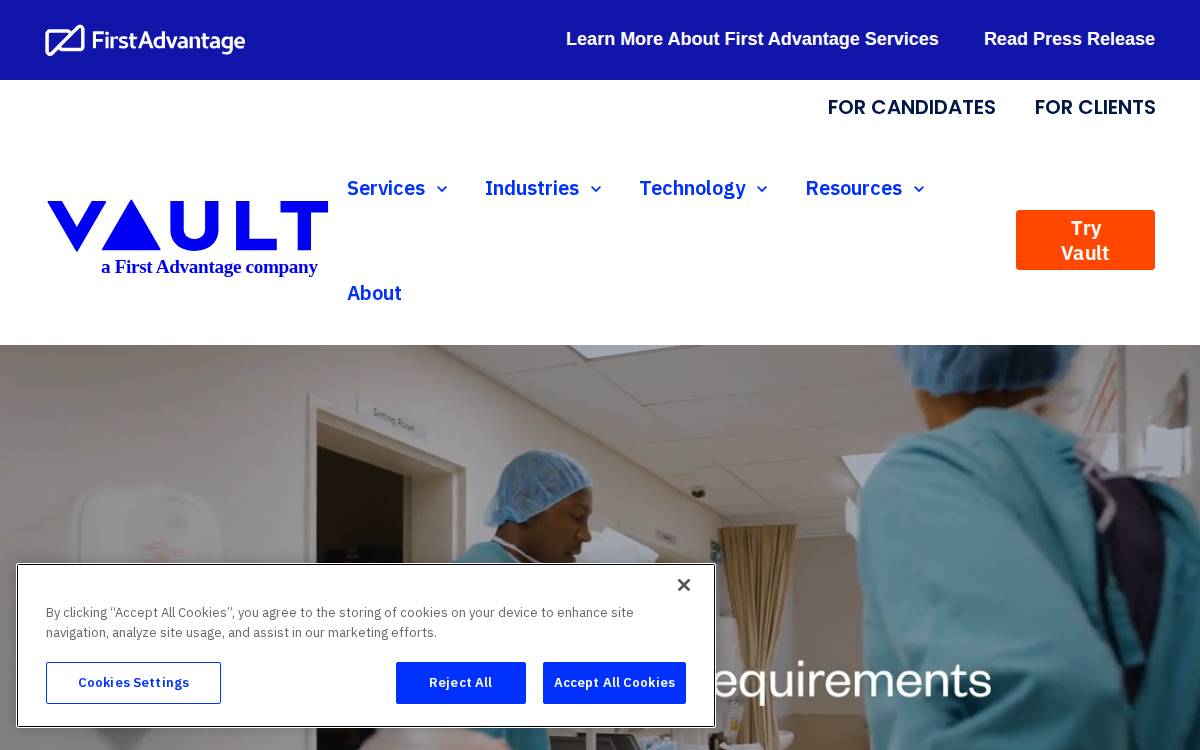 Vault website preview