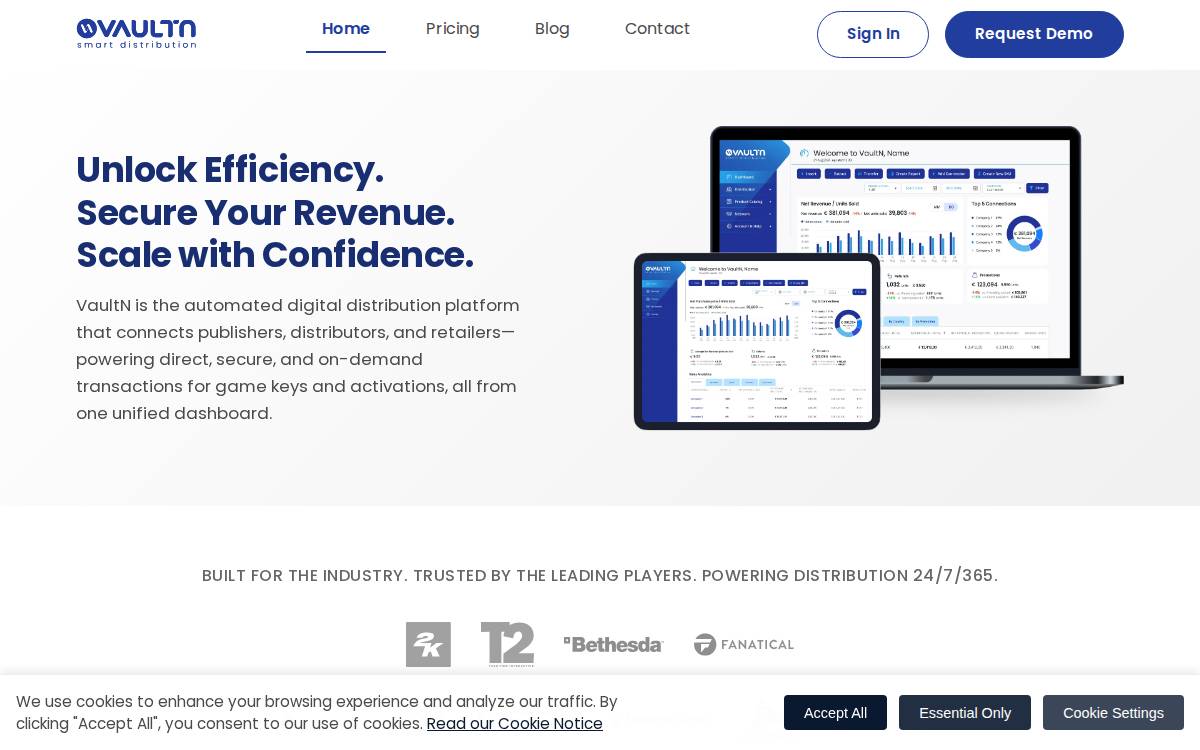 Vaultn website preview
