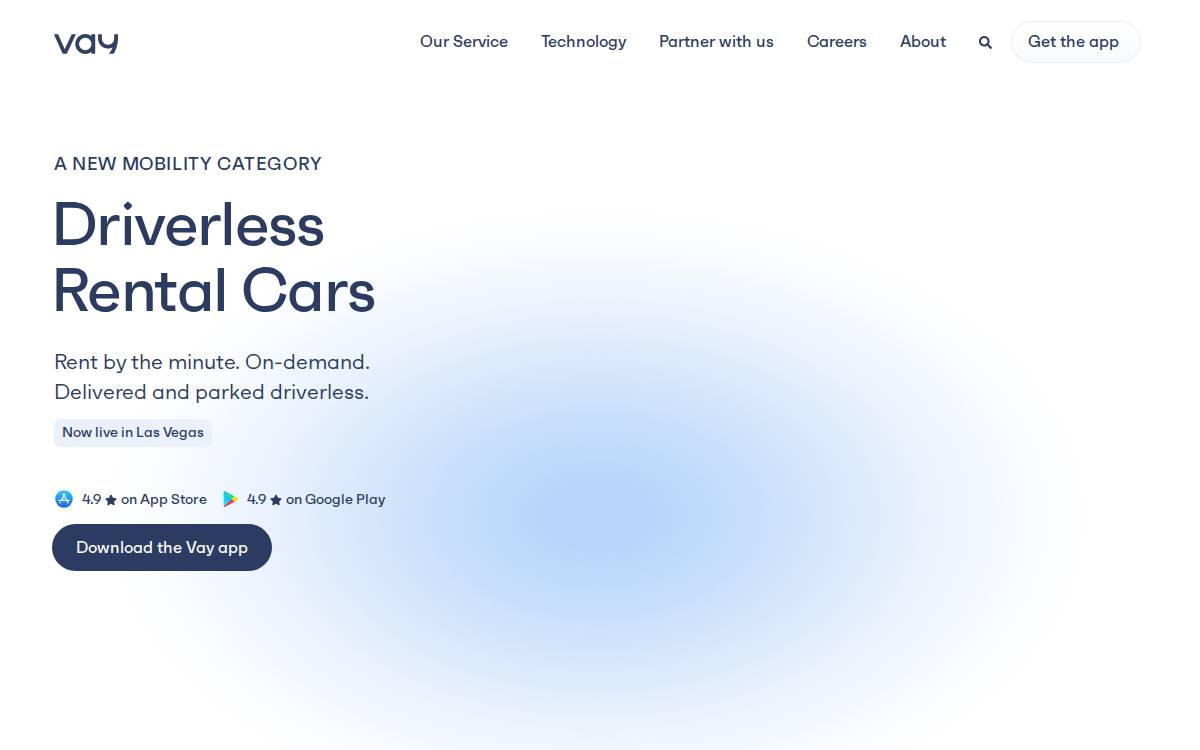 Vay Technology website preview
