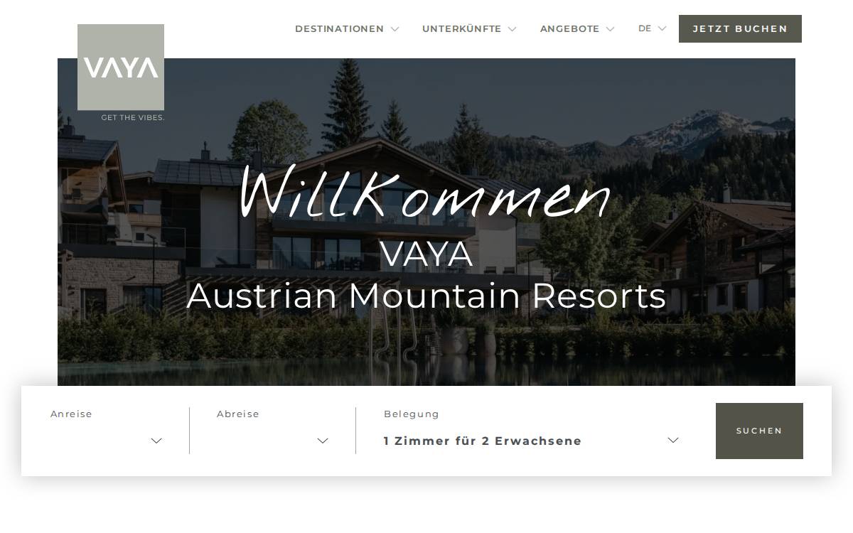 Vaya website preview