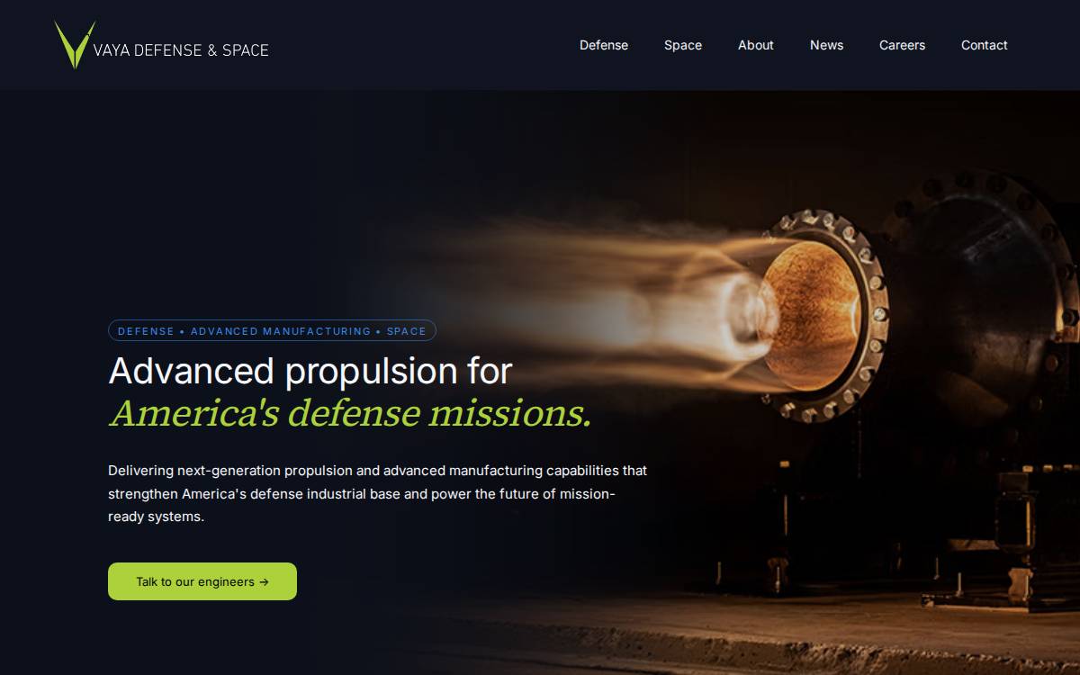 Vaya Space Inc. ACTIVE website preview