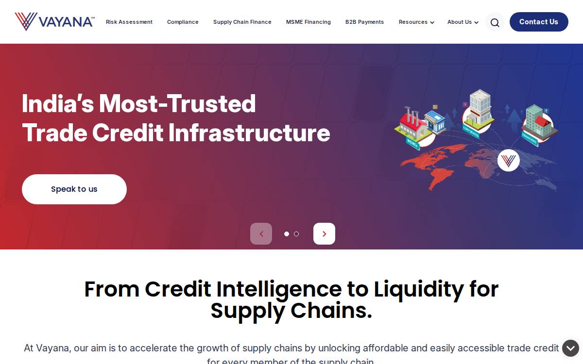 Vayana website preview