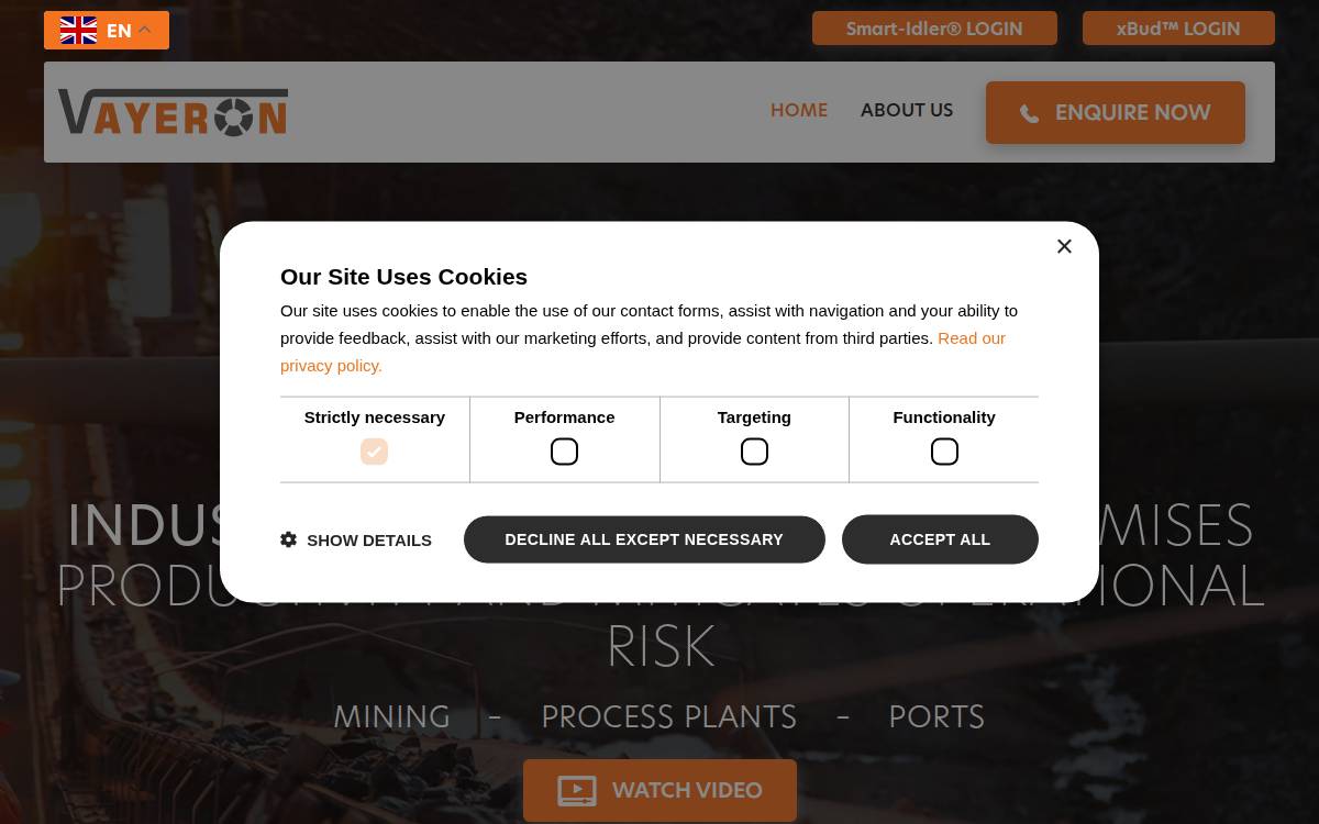 Vayeron website preview