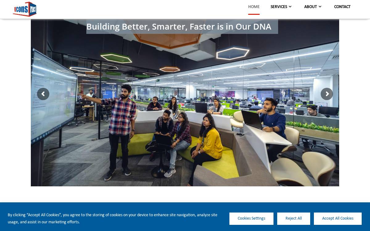 vConstruct website preview