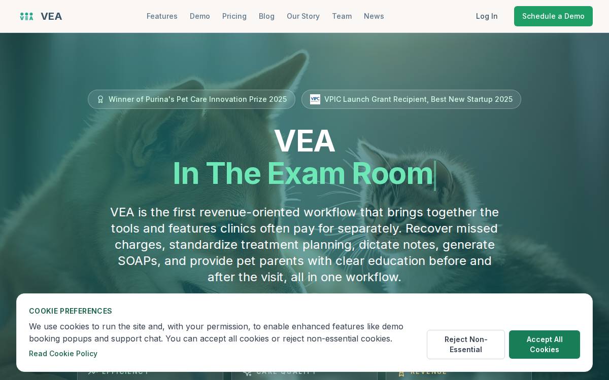 VEA website preview