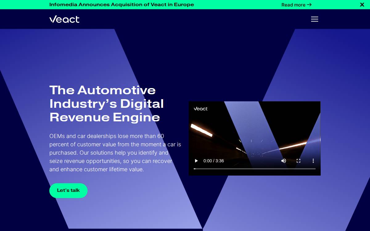 Veact website preview