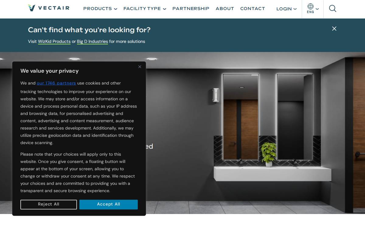 Vectairsystems website preview