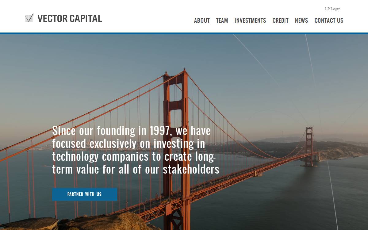 Vector Capital website preview