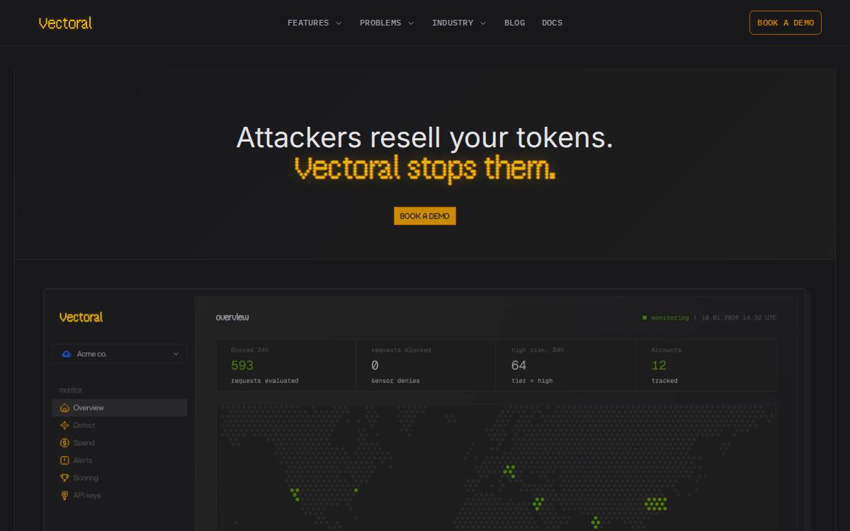 Vectoral website preview