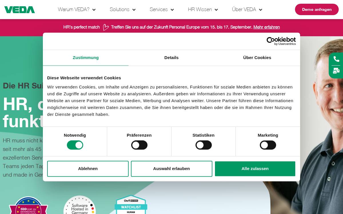 Veda website preview