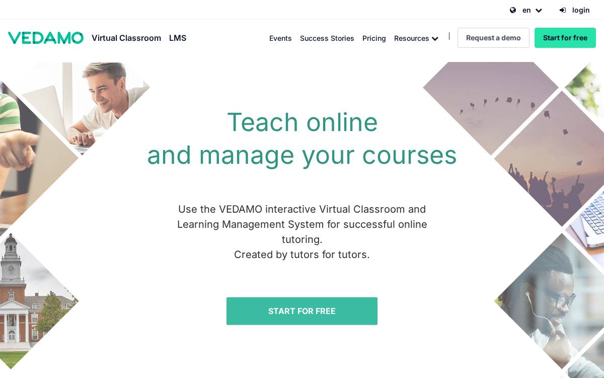 VEDAMO website preview
