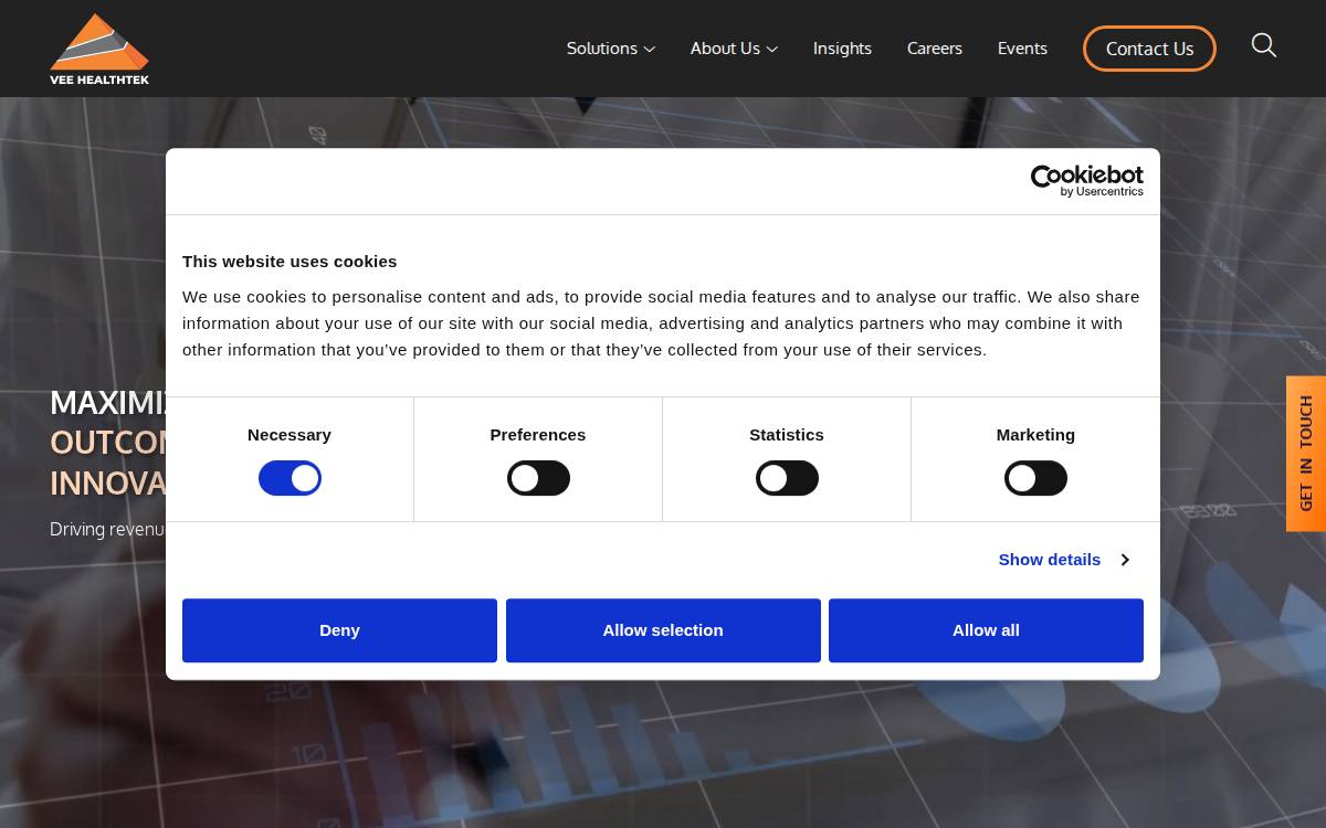 Vee Healthtek website preview