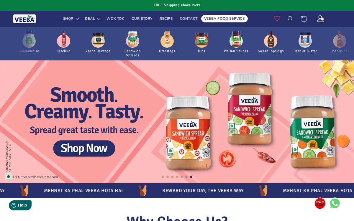 Veeba website preview